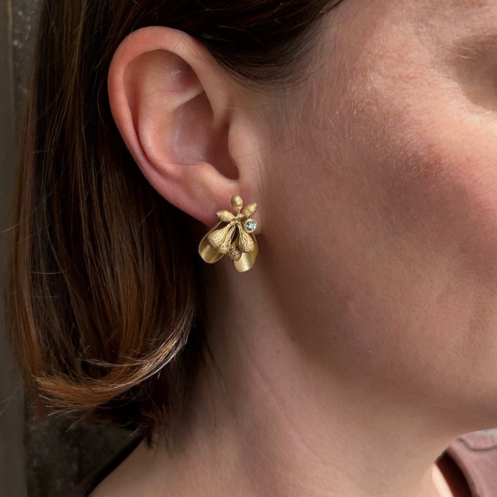 Australian Sapphire Native Bouquet Earrings