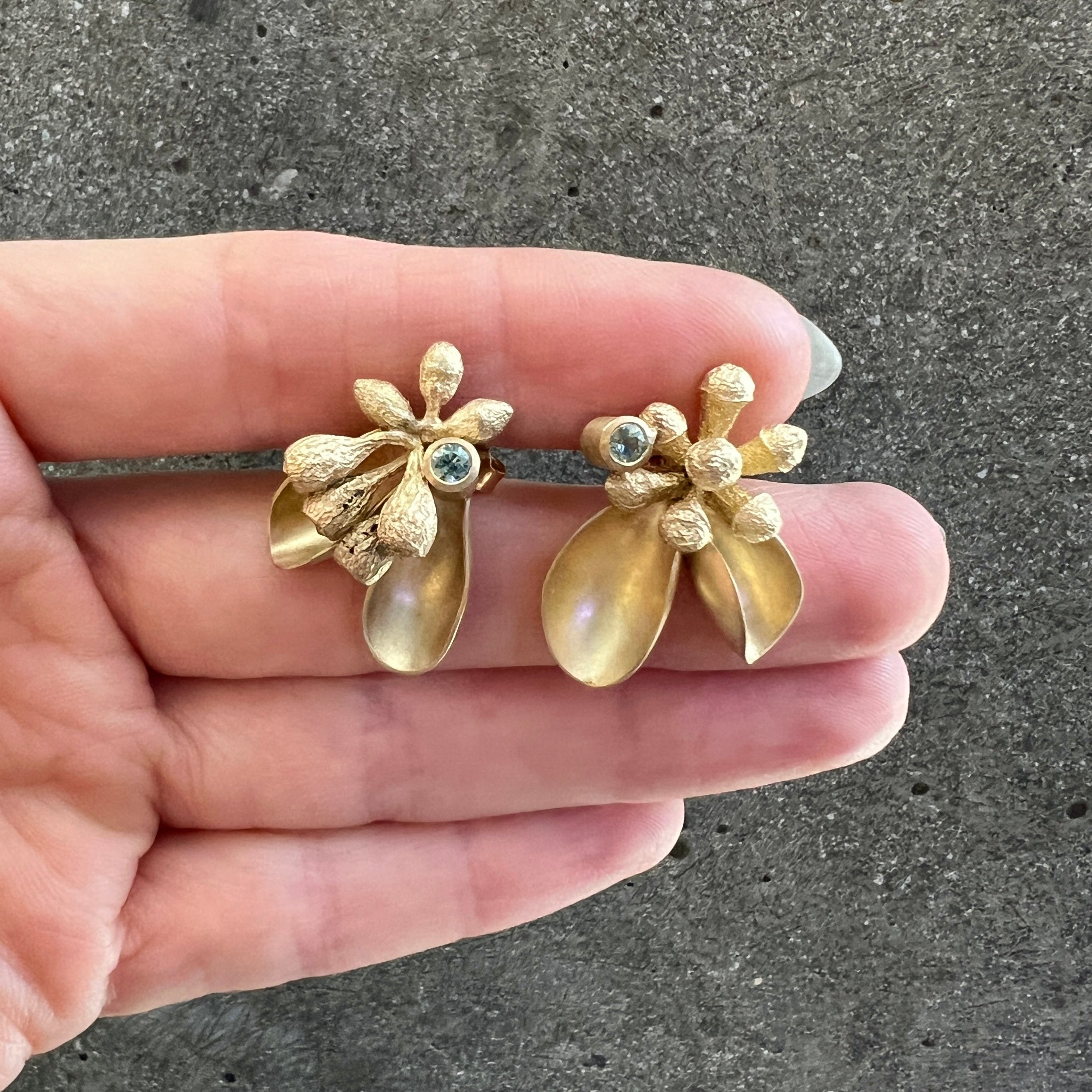 Australian Sapphire Native Bouquet Earrings