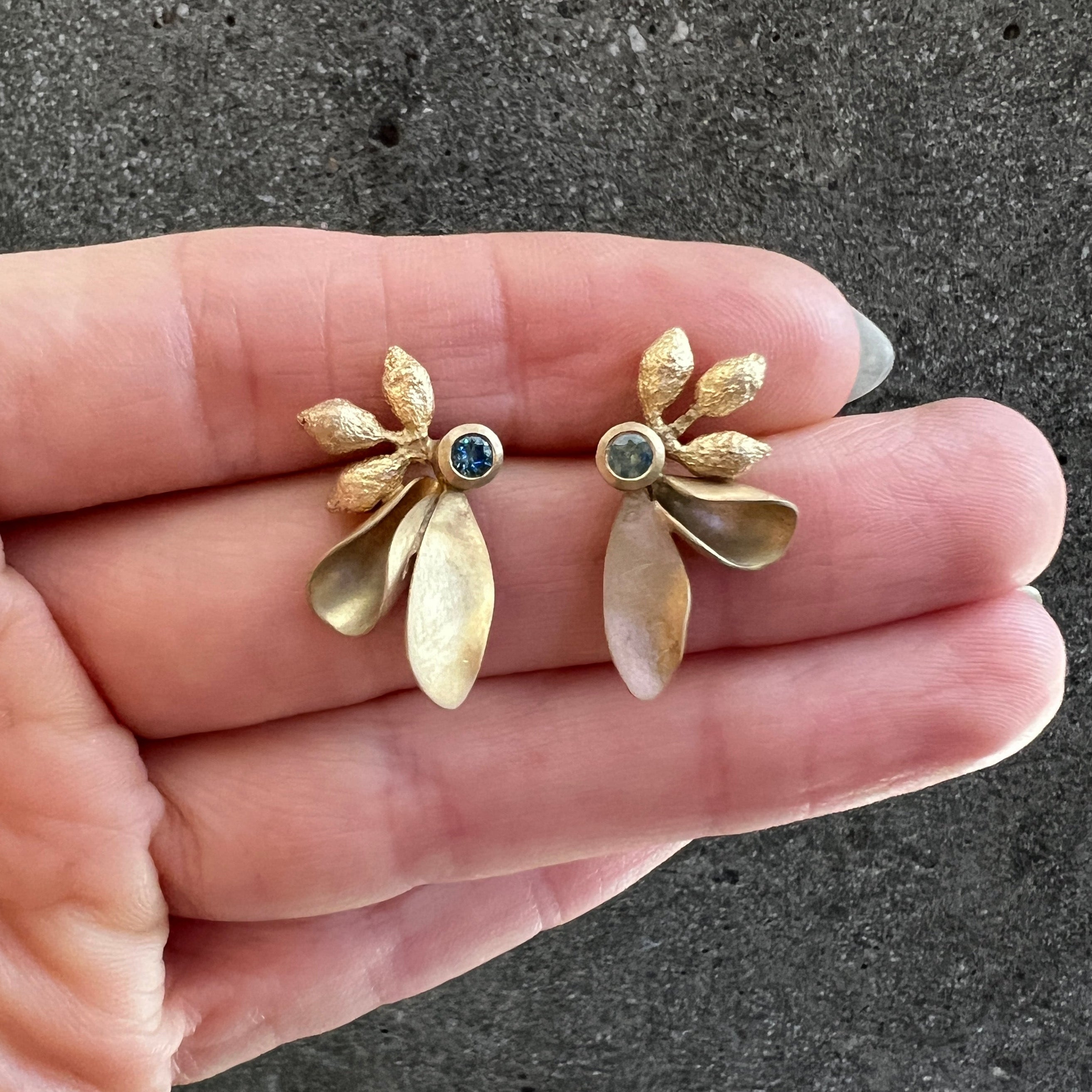 Australian Sapphire Native Bouquet Earrings