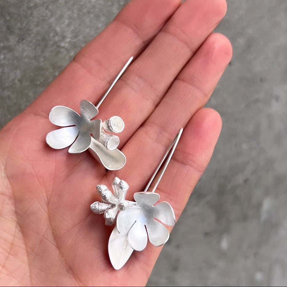 Silver Native Bouquet Earrings