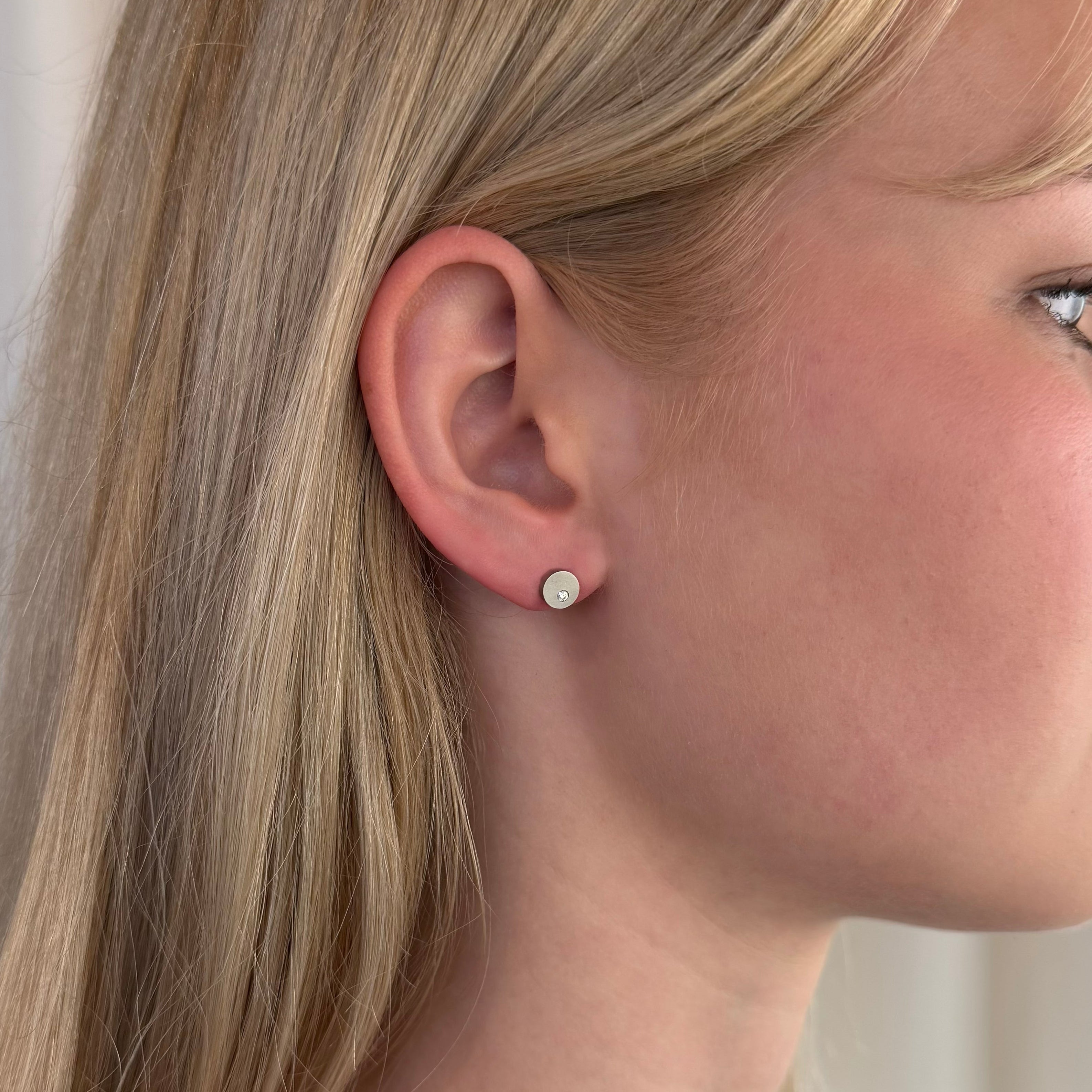 Diamond Disc - Small Earrings
