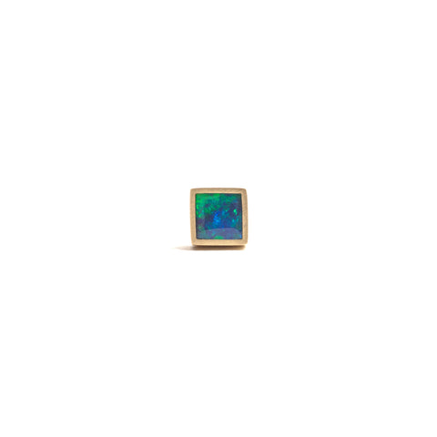 Golden Opal Element Single Stud Earrings