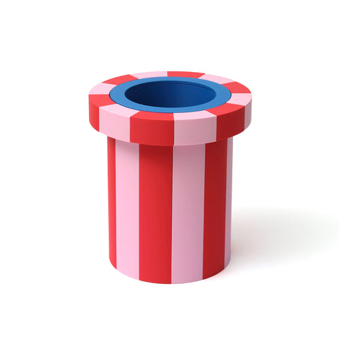 Stripe Vase Large - Red, Pink and Blue by Daniel - Emma