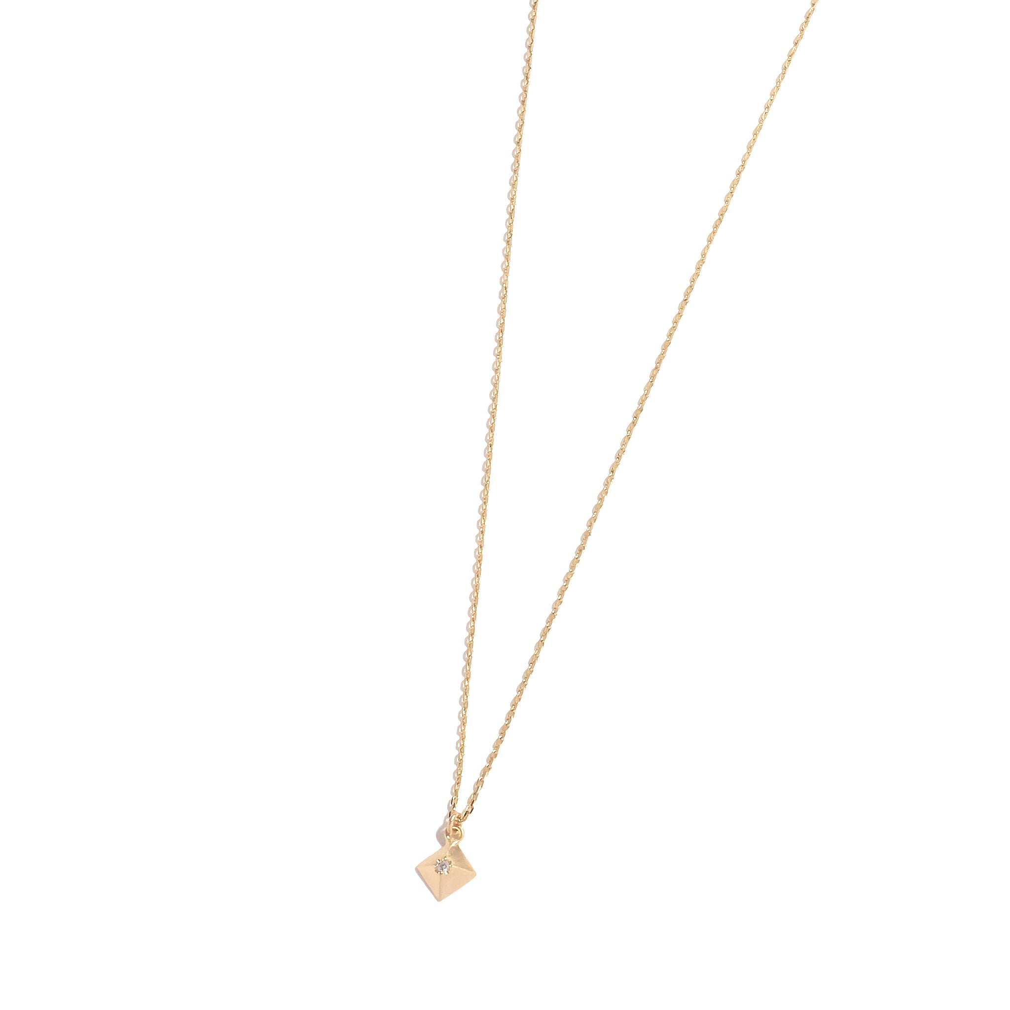 Pyramid Diamond Charm Pendant