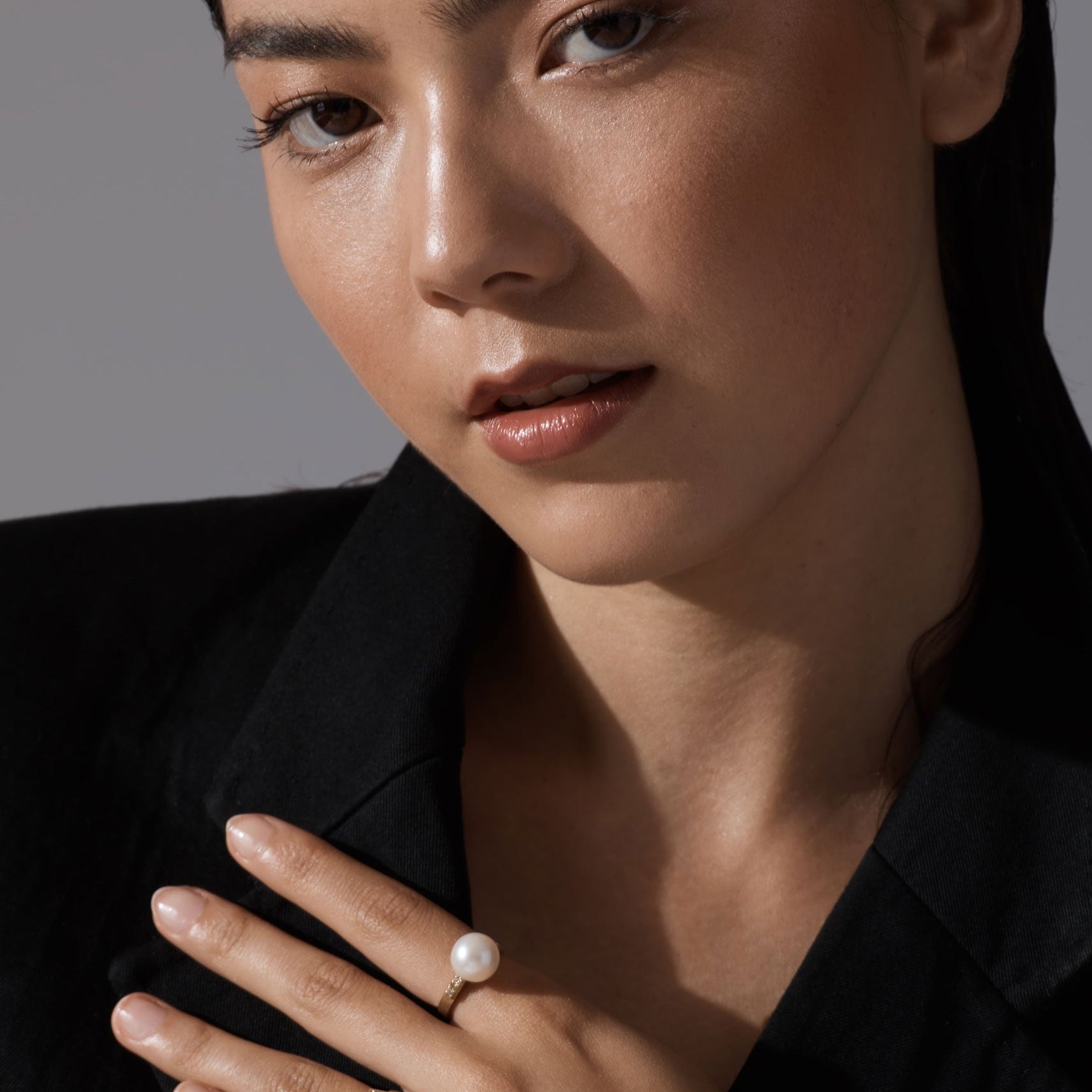 Freshwater Pearl & Pyramids Ring