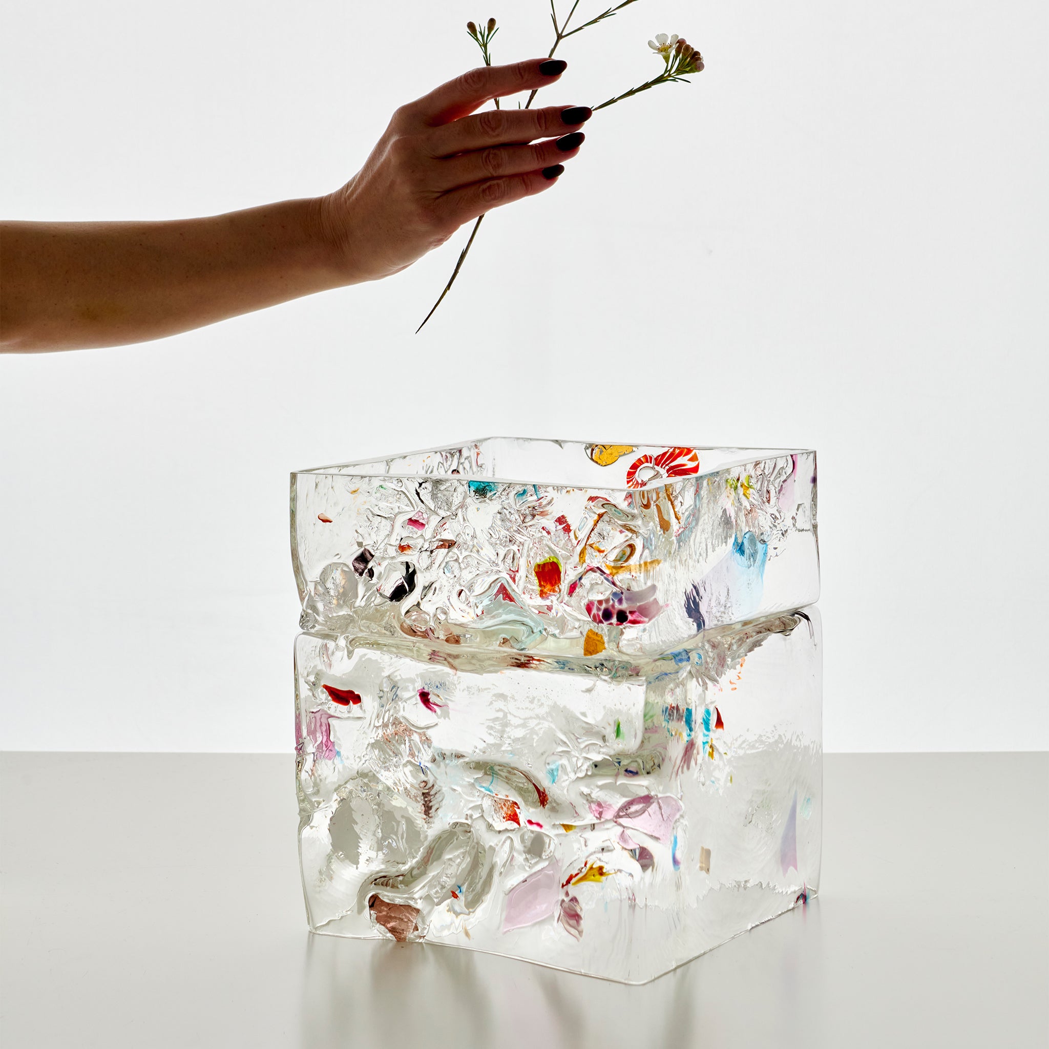 Cullet Stacked Vase I