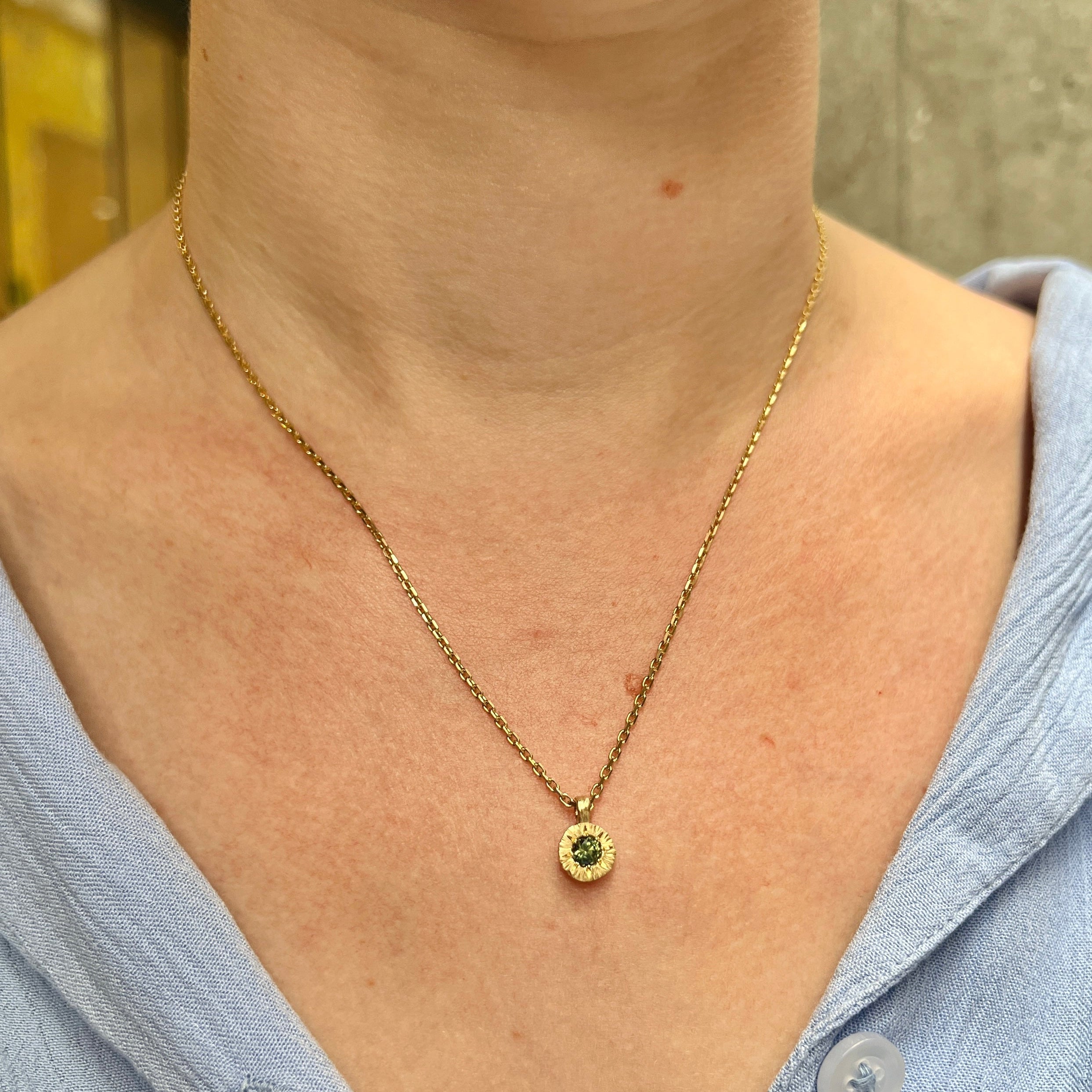 Stone Love Green Parti Sapphire Pendant