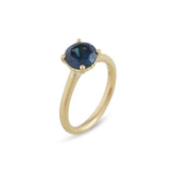 Harvest Round Blue Sapphire Ring