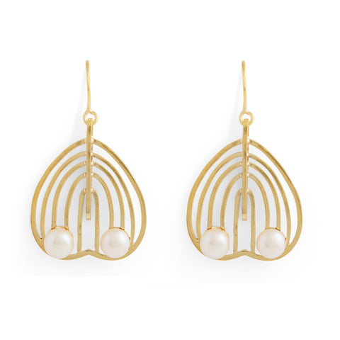 Feathered Formation Hook Earrings by Julia Storey