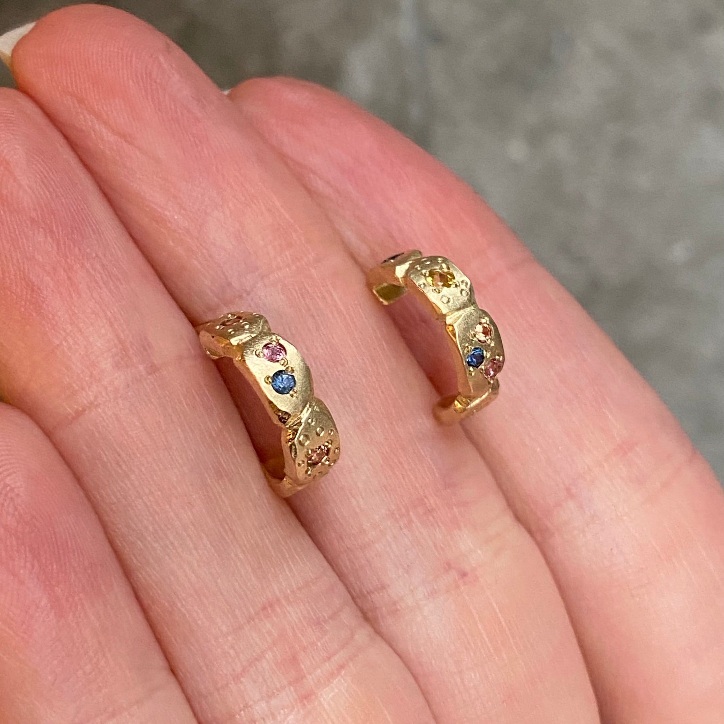 Sunset Coastal Treasure Hoop Earrings