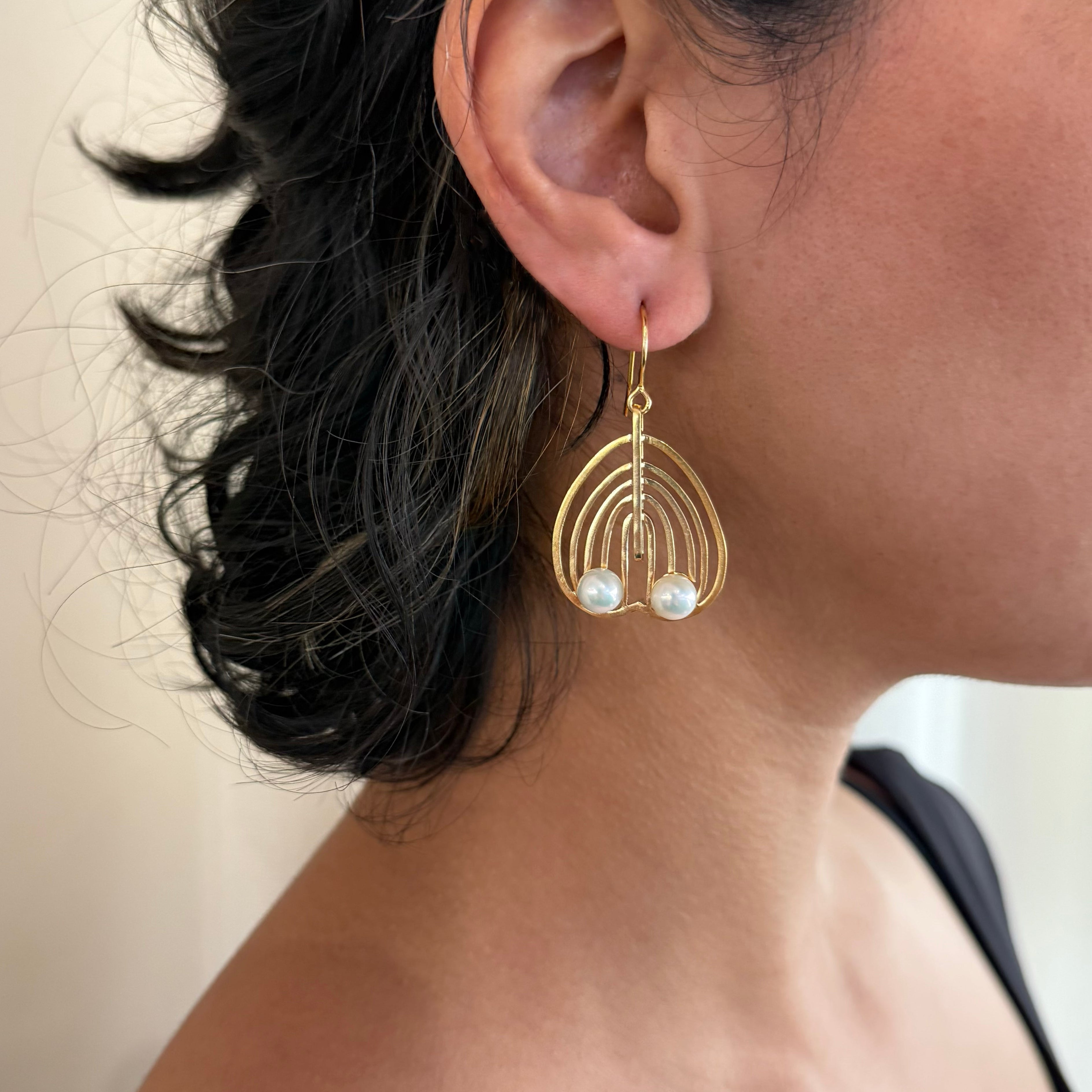 Feathered Formation Hook Earrings