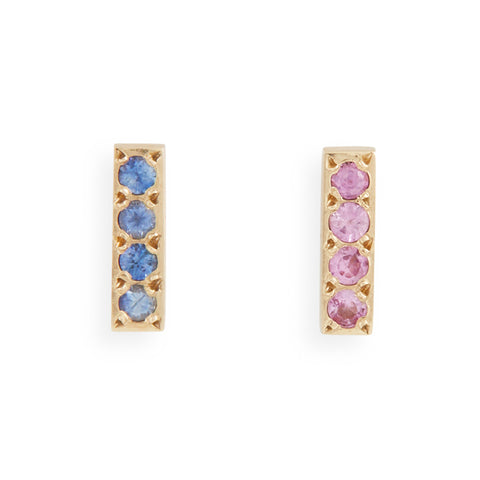 4 Stone Multi Bar Studs by Kieran Jackson