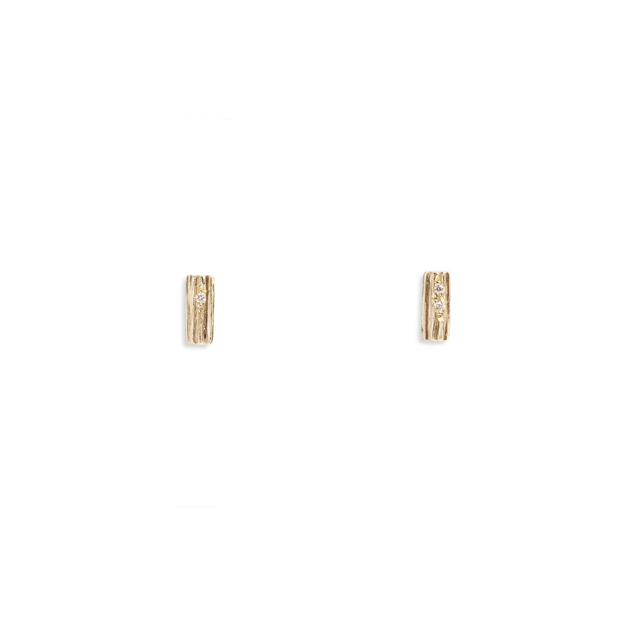 Diamond Lithic Stud Earrings