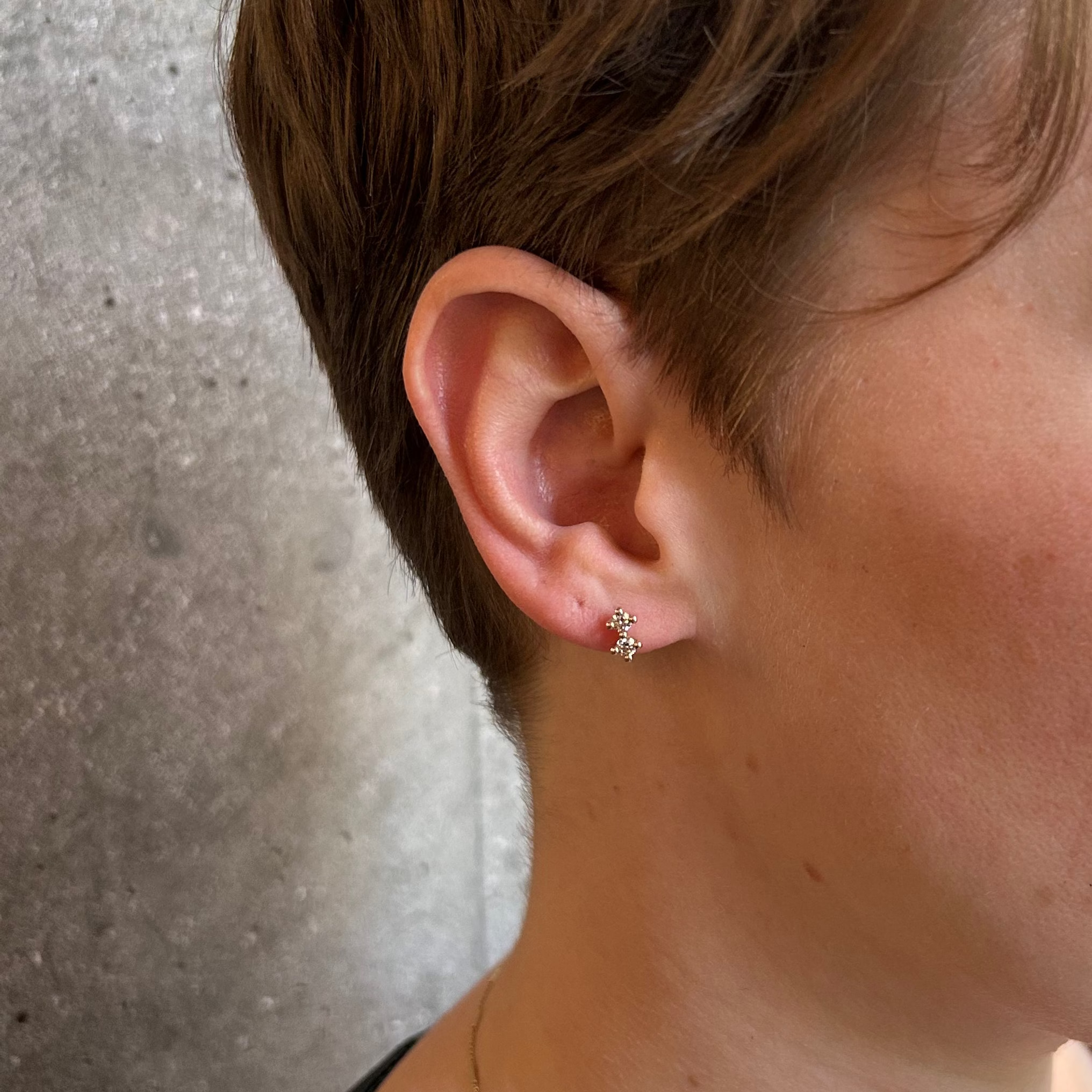 Twin Soul Champagne Stud Earrings