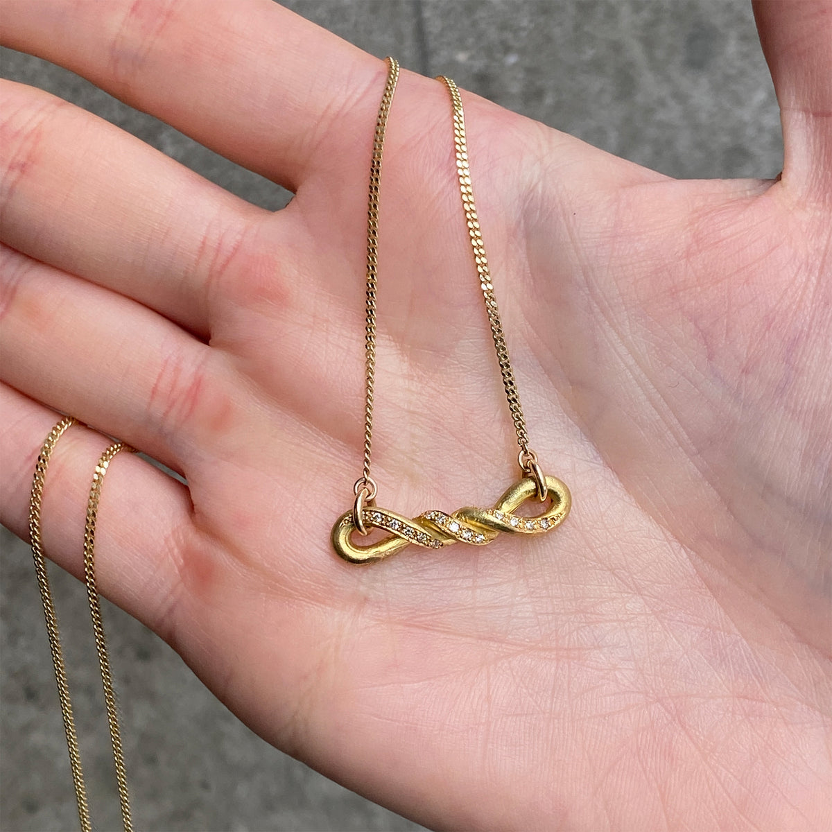 Lemniscate Diamond Pendant