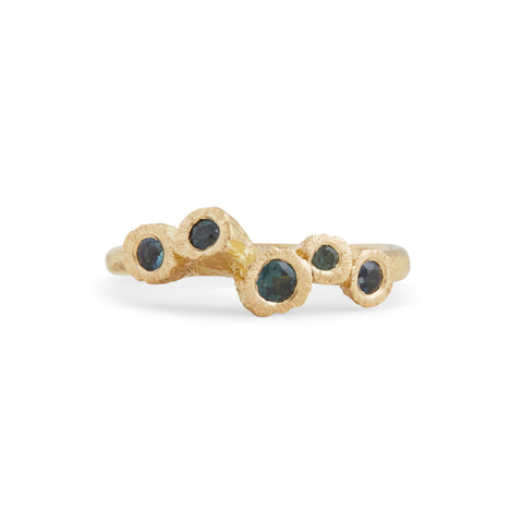 Asymmetric Sapphire Rocks Ring by Karla Way