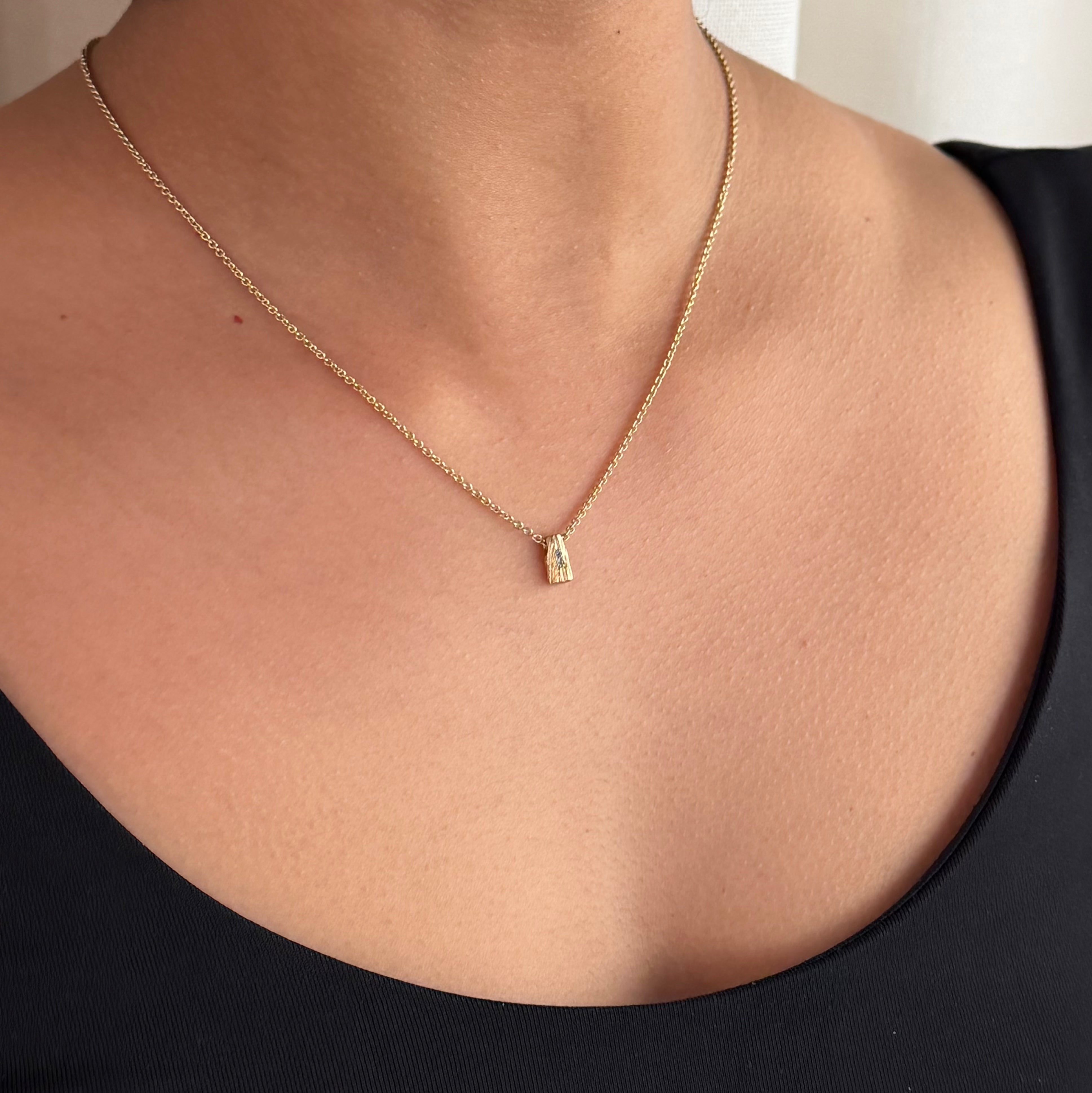 Mini Lithic Sapphire Pendant