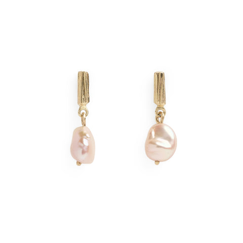 Lithic Pearl Earrings by Karla Way