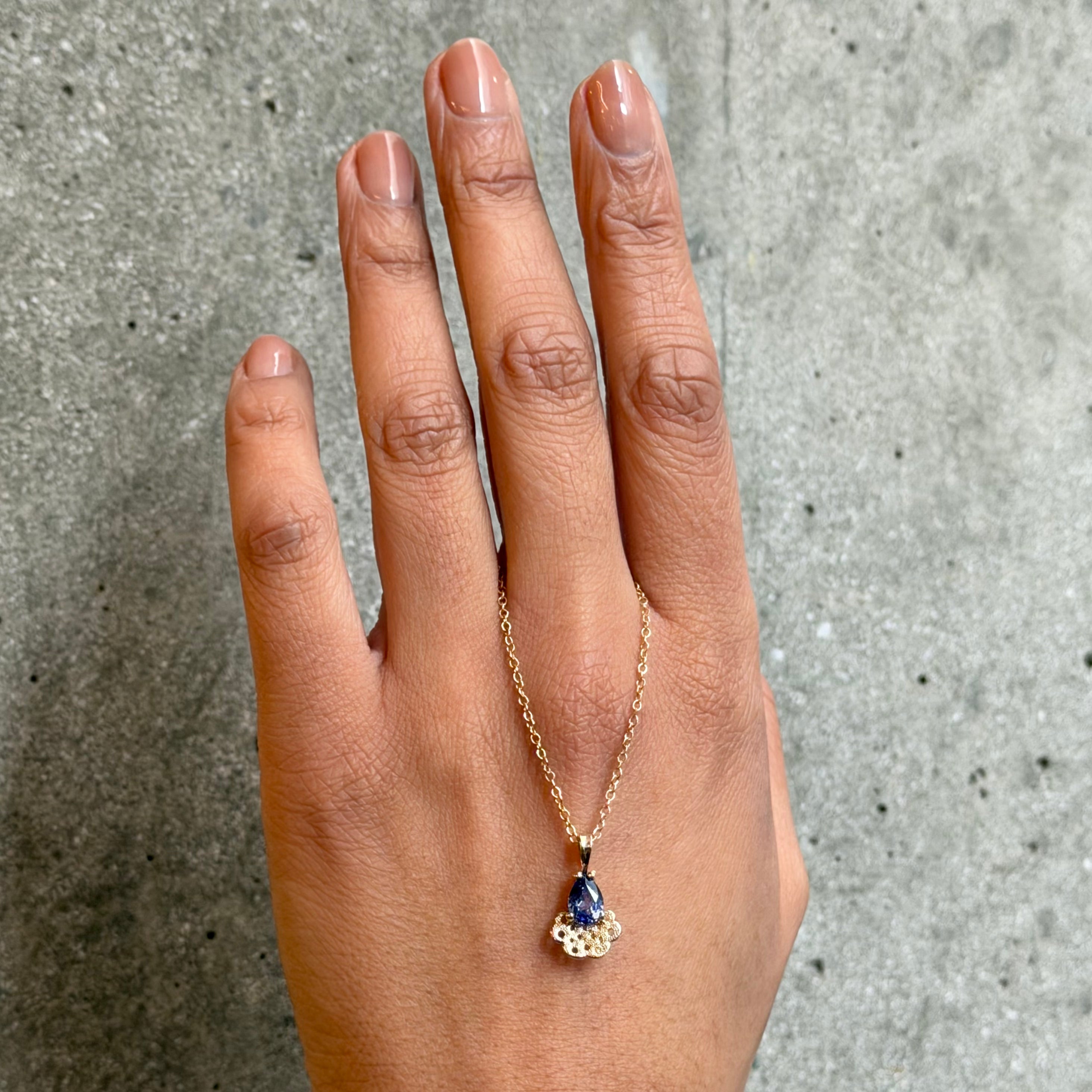 Auric Arc Tanzanite Pendant