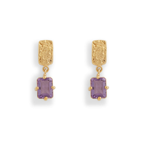 Amethyst Gorilla Skin Earrings