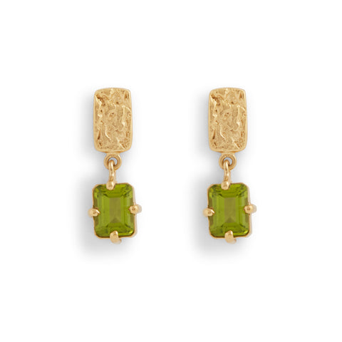 Peridot Gorilla Skin Earrings by Lisa Roet