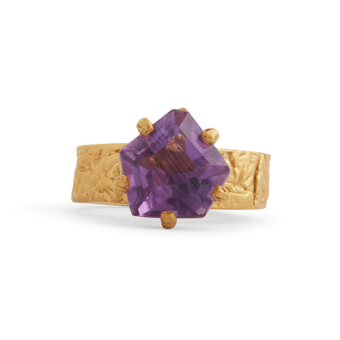 Amethyst Gorilla Skin Ring by Lisa Roet