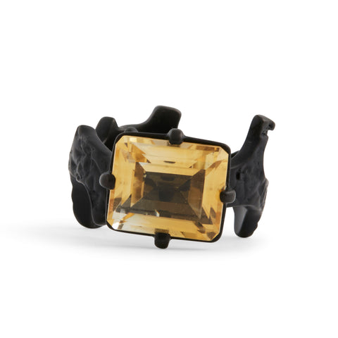 Citrine Orangutan Skin Ring by Lisa Roet