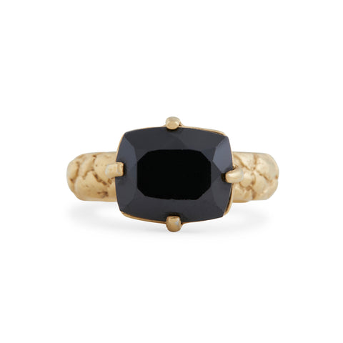 Orangutan Rounded Band with Onyx Ring by Lisa Roet