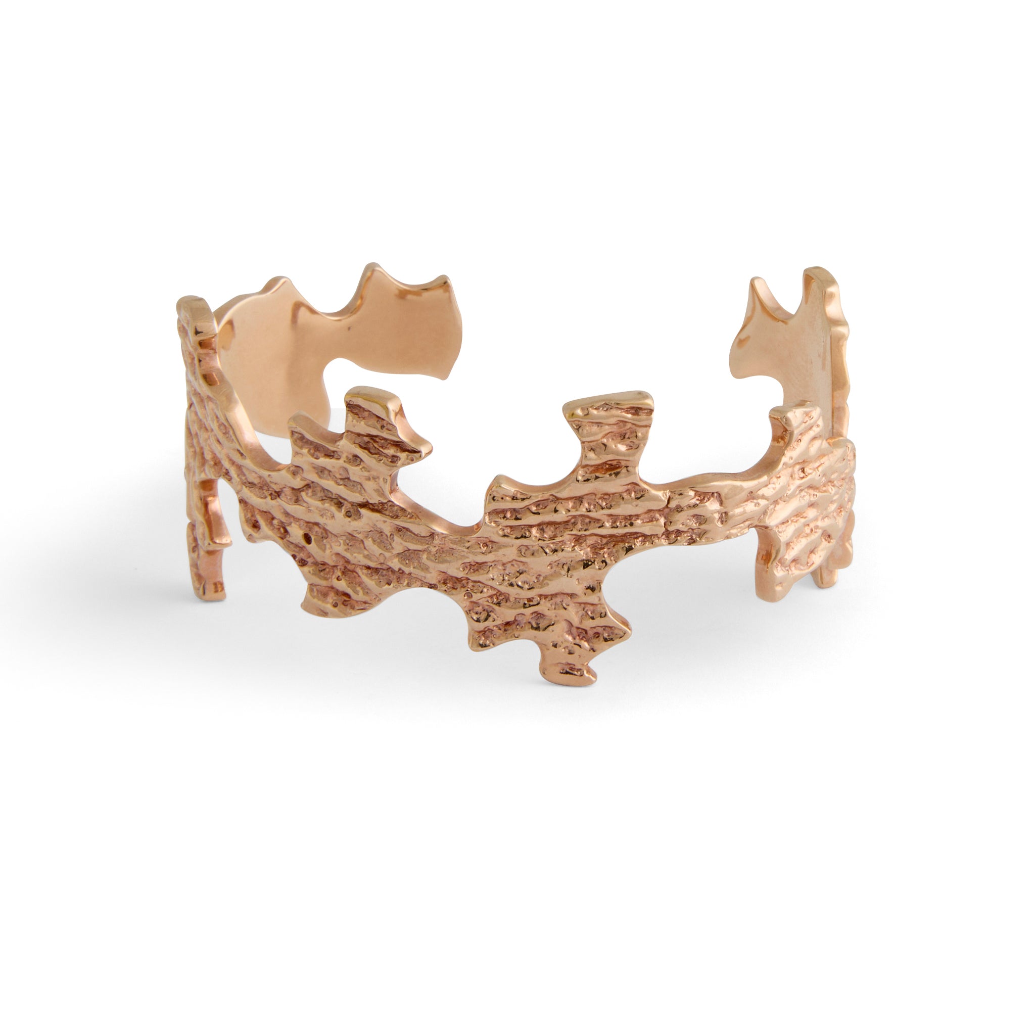 Cut Out Spades Cuff Rose Gold Plated