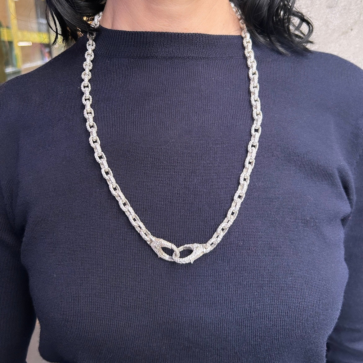 Orangutan Skin Link Chain Necklace