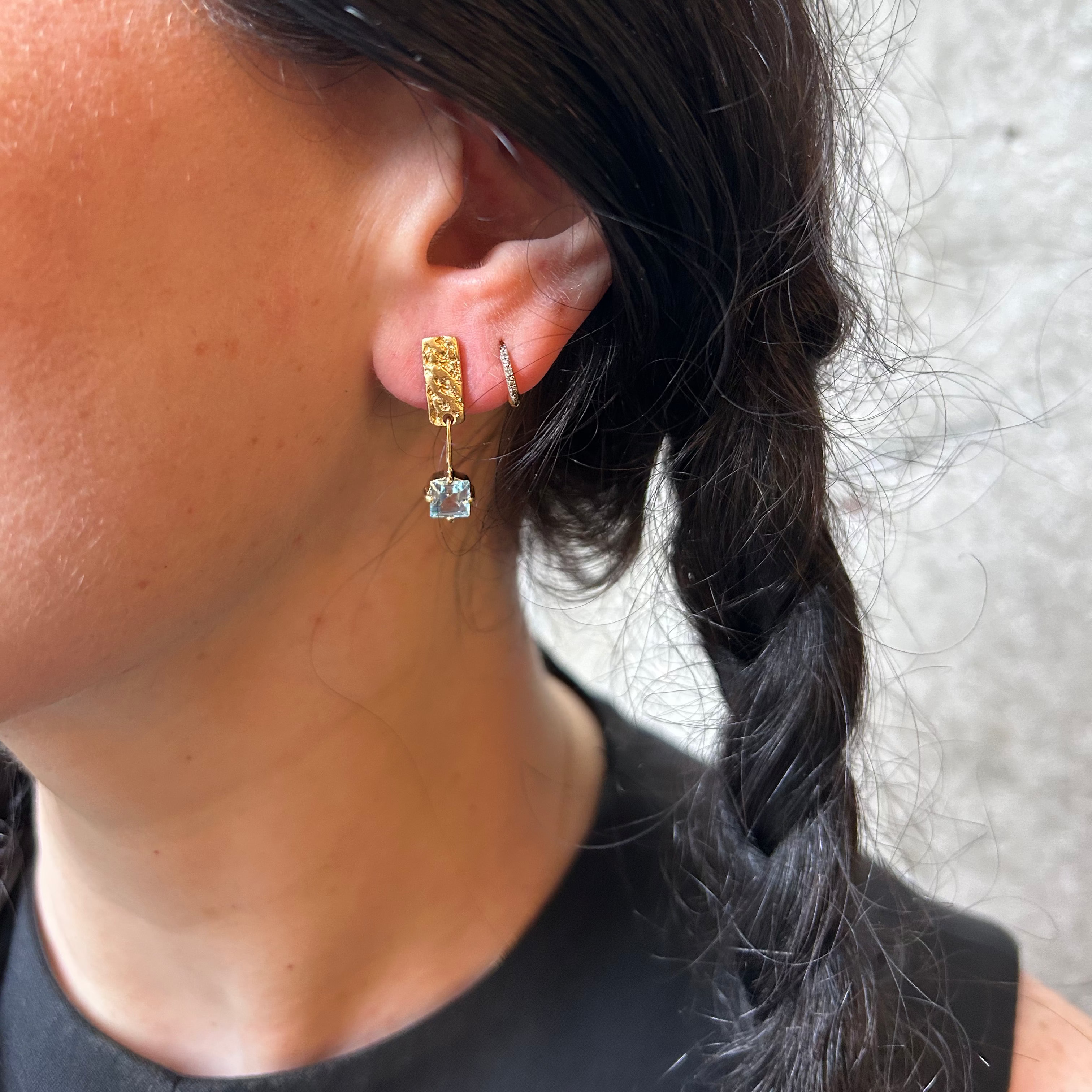 Topaz Link Drop Earrings