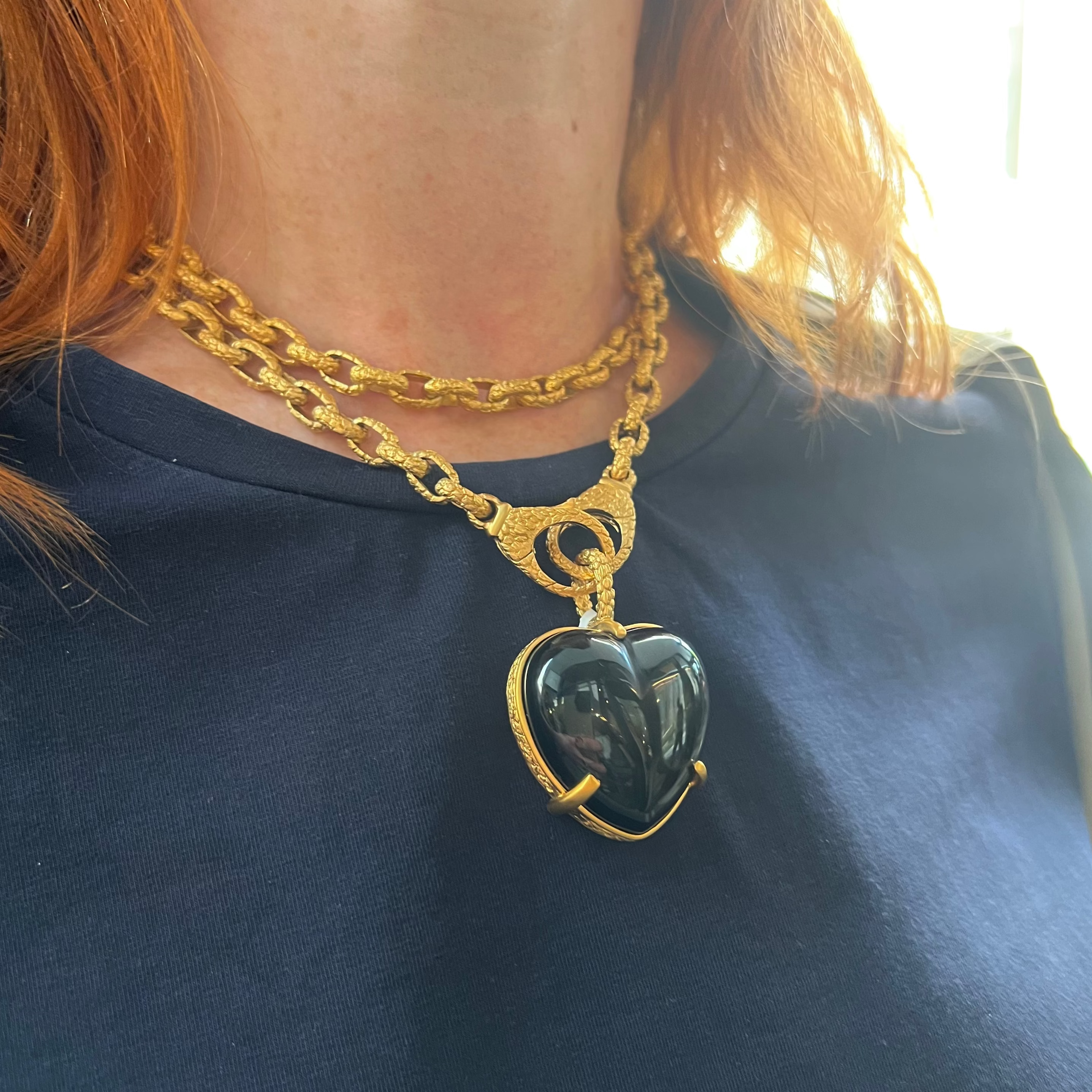 Rainbow Obsidian Heart Pendant (Pendant ONLY)