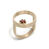 Garnet Circle Ring