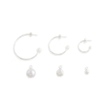Large Silver Charming Hoop + Charms Earrings