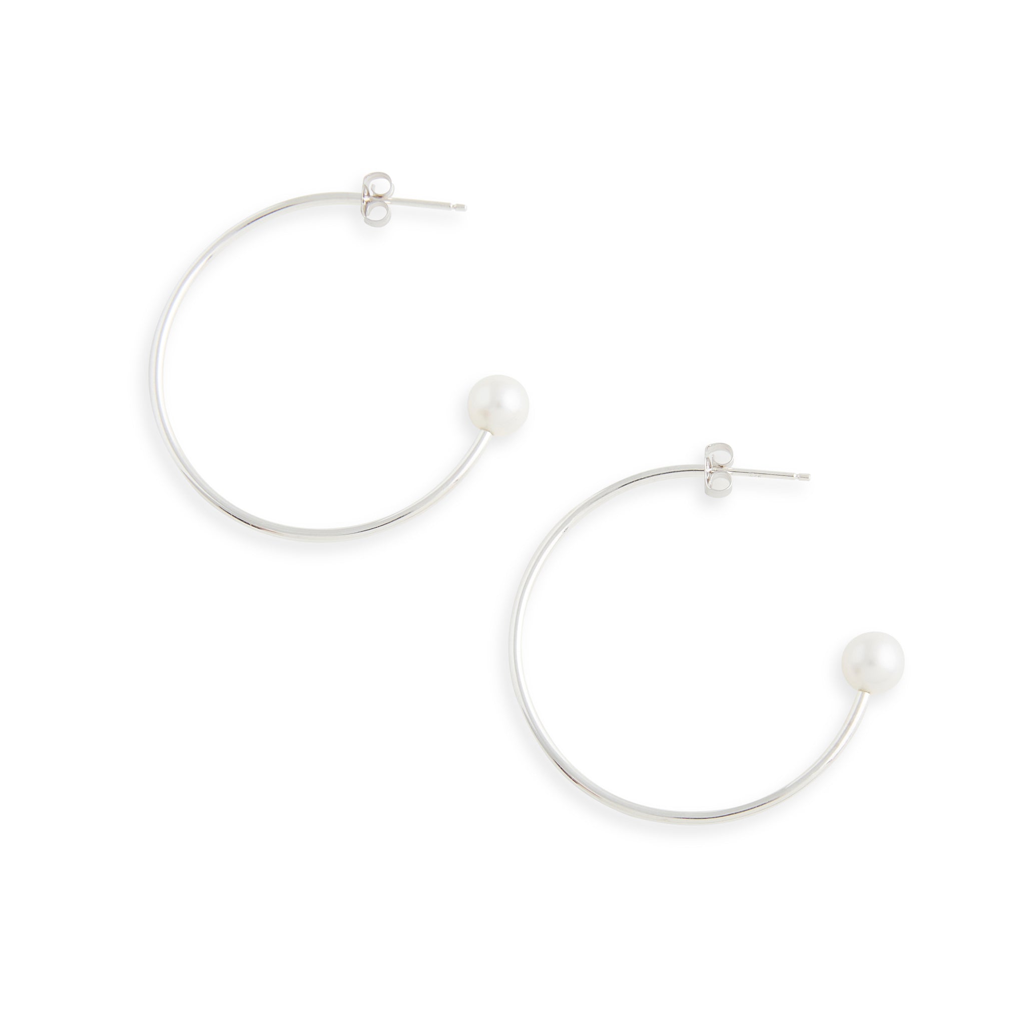 Large Silver Charming Hoop + Charms Earrings