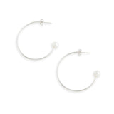Large Silver Charming Hoop + Charms Earrings