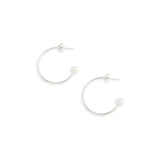 Medium Silver Charming Hoop + Charms Earrings