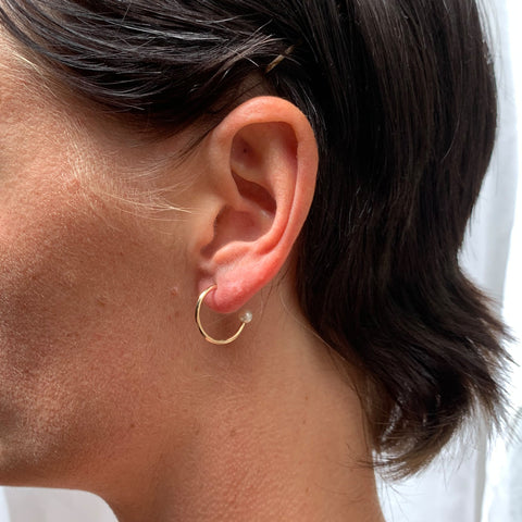 Small Gold Charming Hoop + Charms Earrings