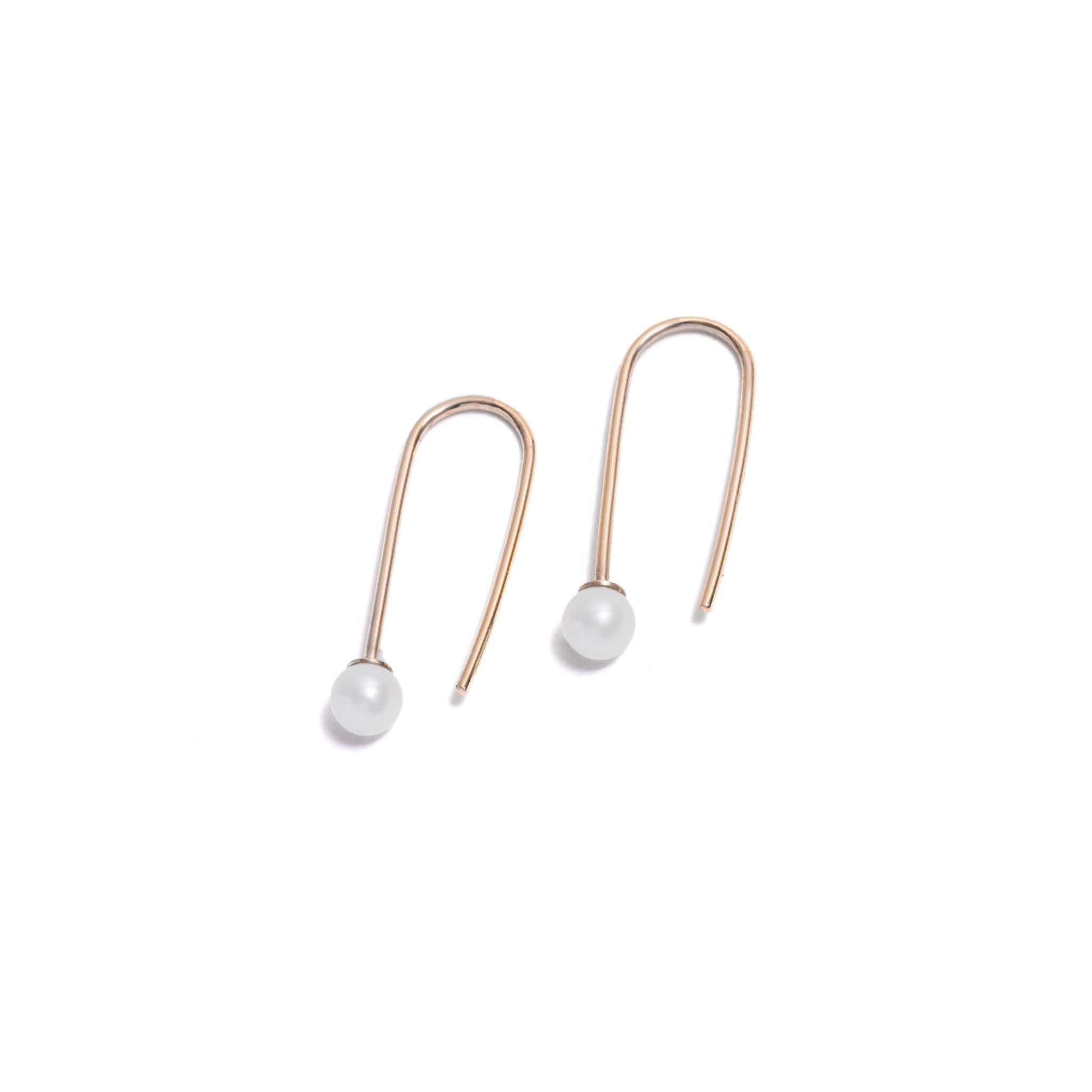 White Pearl Drop Earrings