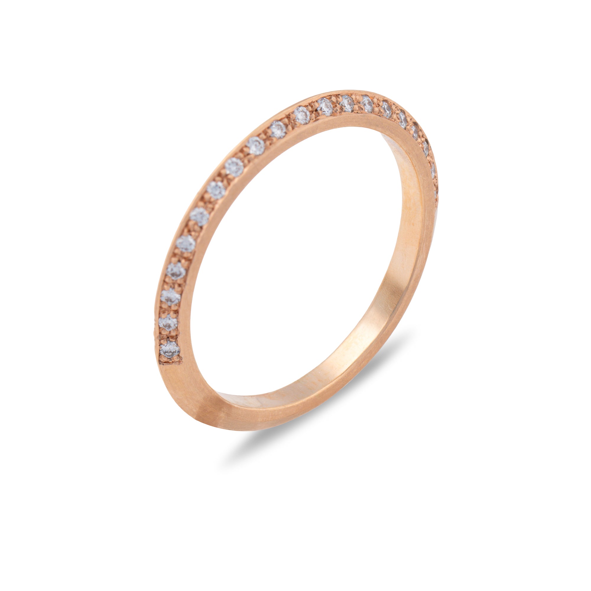 Jewelled Rose Gold You and Me Ring