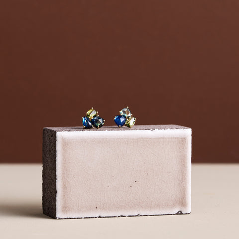 Bright Horizon Australian Parti Sapphire Stud Earrings