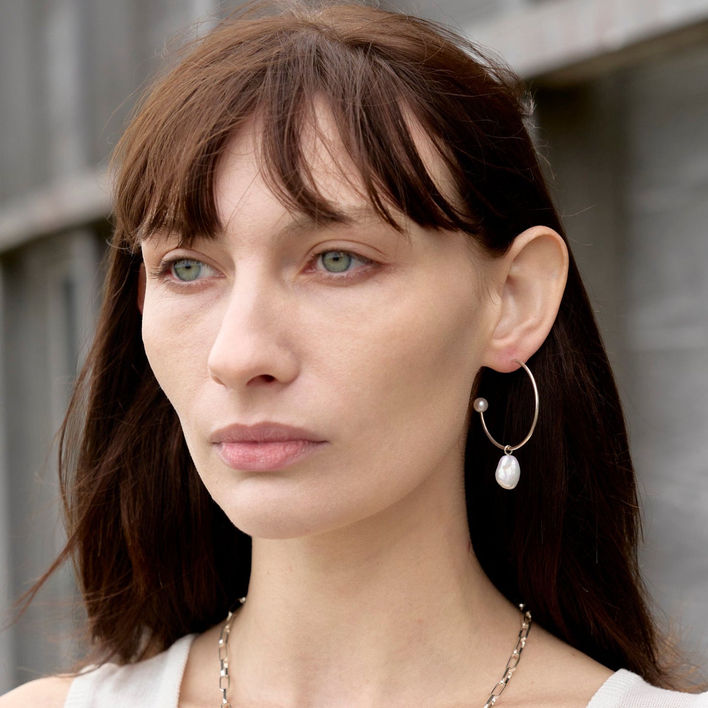 Large Silver Charming Hoop + Charms Earrings