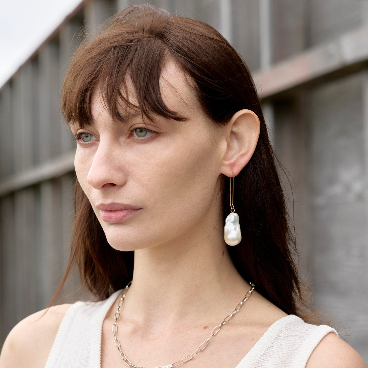 Baroque Pearl Extra Large Gold Drop Earrings