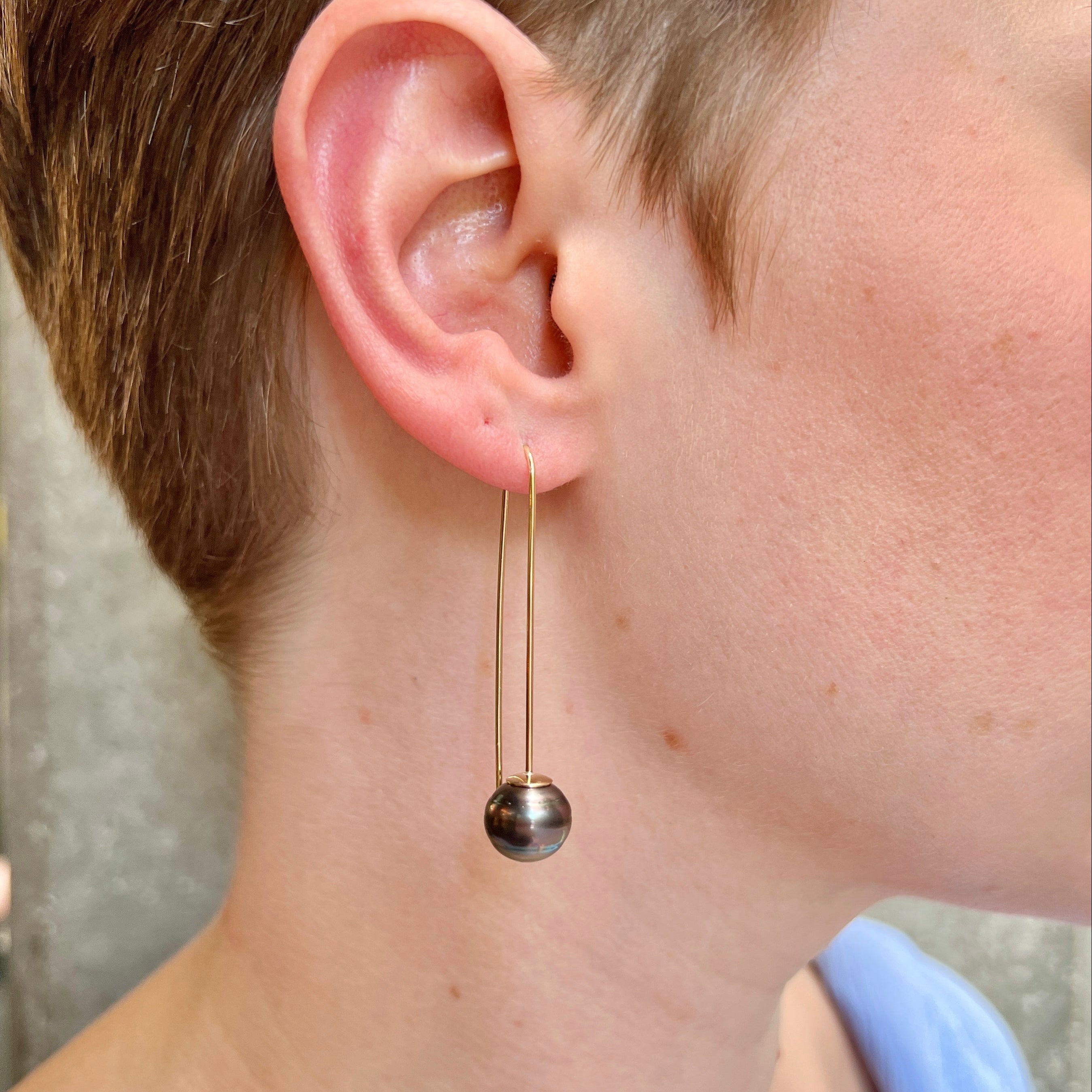 Tahitian Pearl Drop Earrings