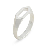 Elongated Hexagonal Signet Ring