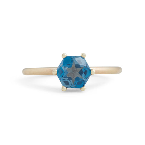 Small Topaz Hex Ring