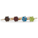 Small Topaz Hex Ring
