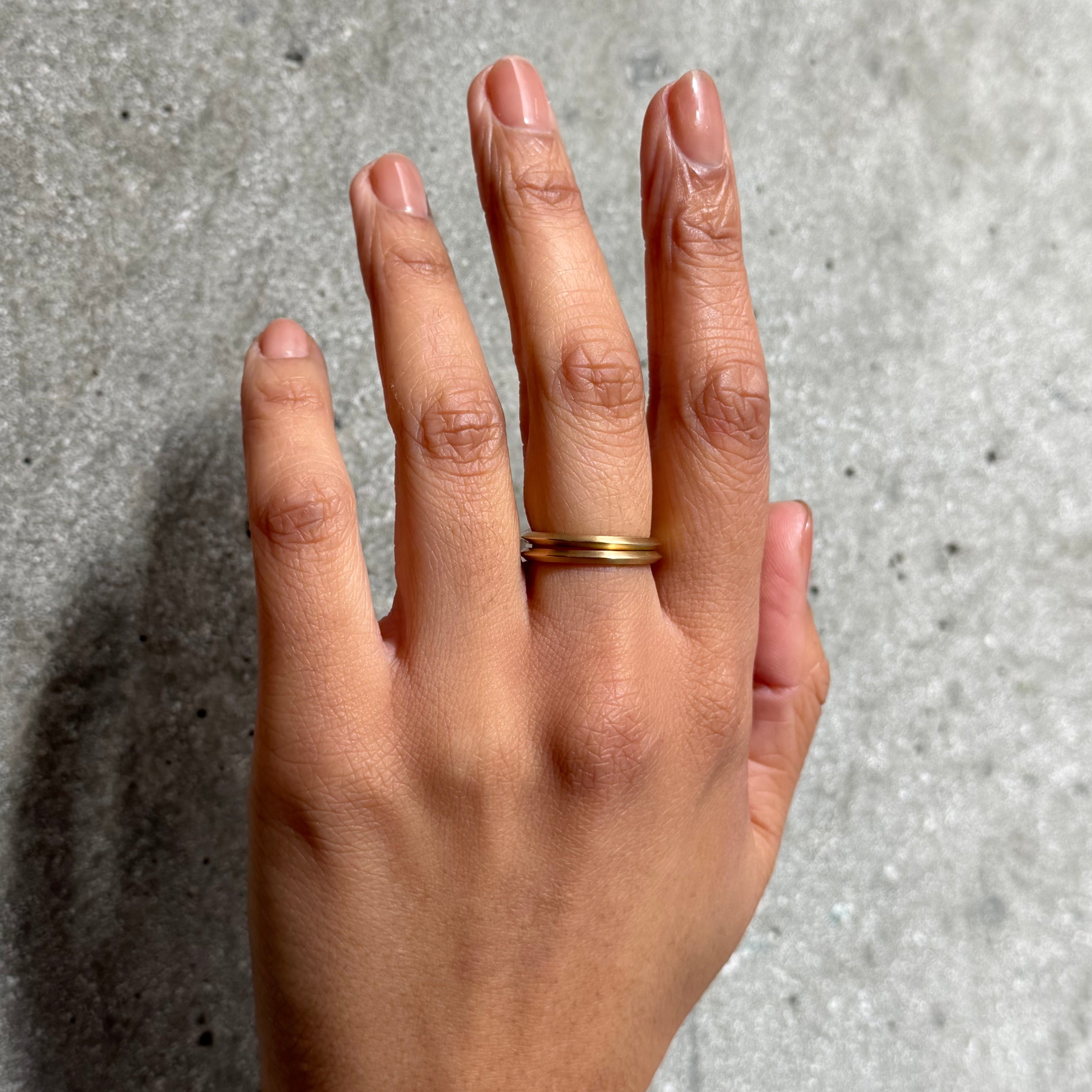 Yellow Gold You and Me Ring