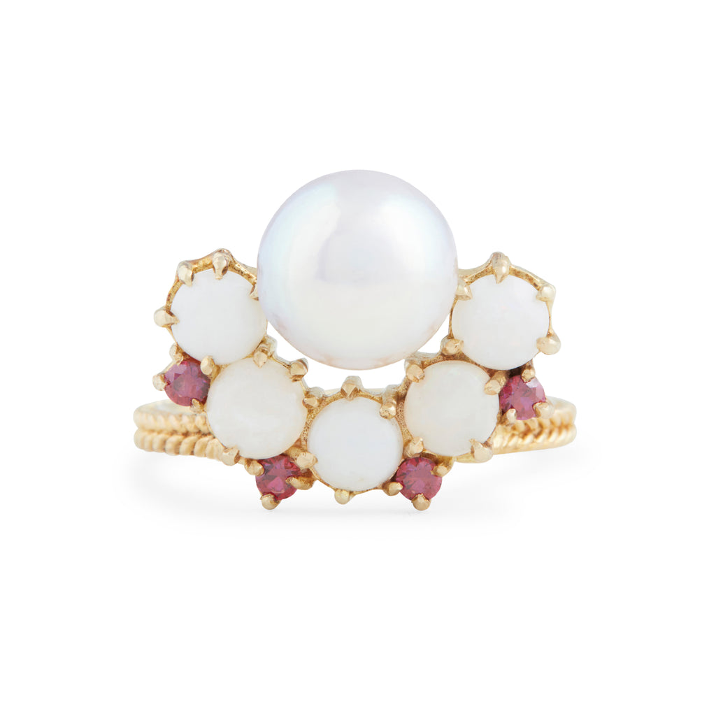 Cotton and Pearl Ring