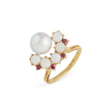 Cotton and Pearl Ring